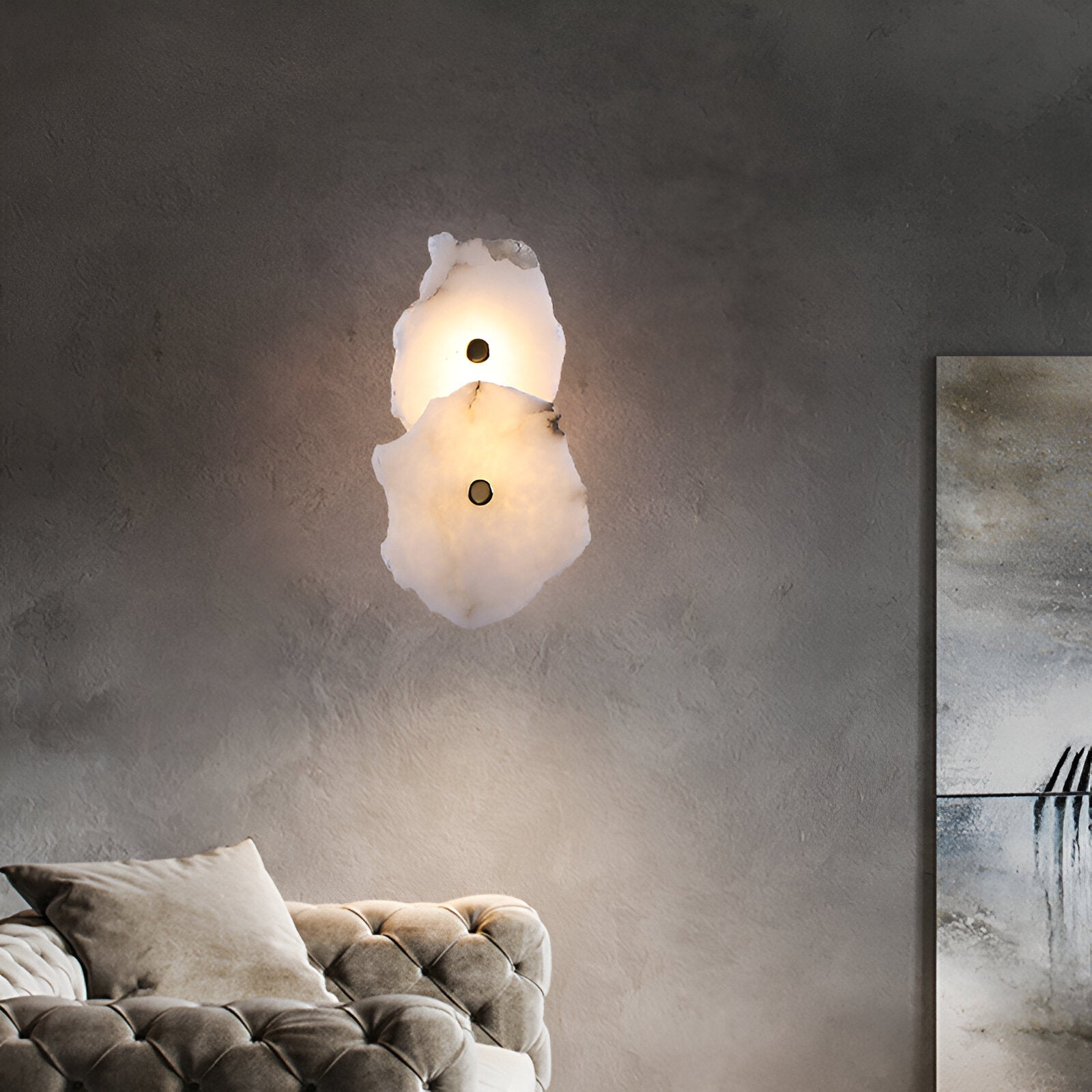 Casa Lumière Organische Marmeren Wandlamp - Zachte Lichtgloed Design Verlichting