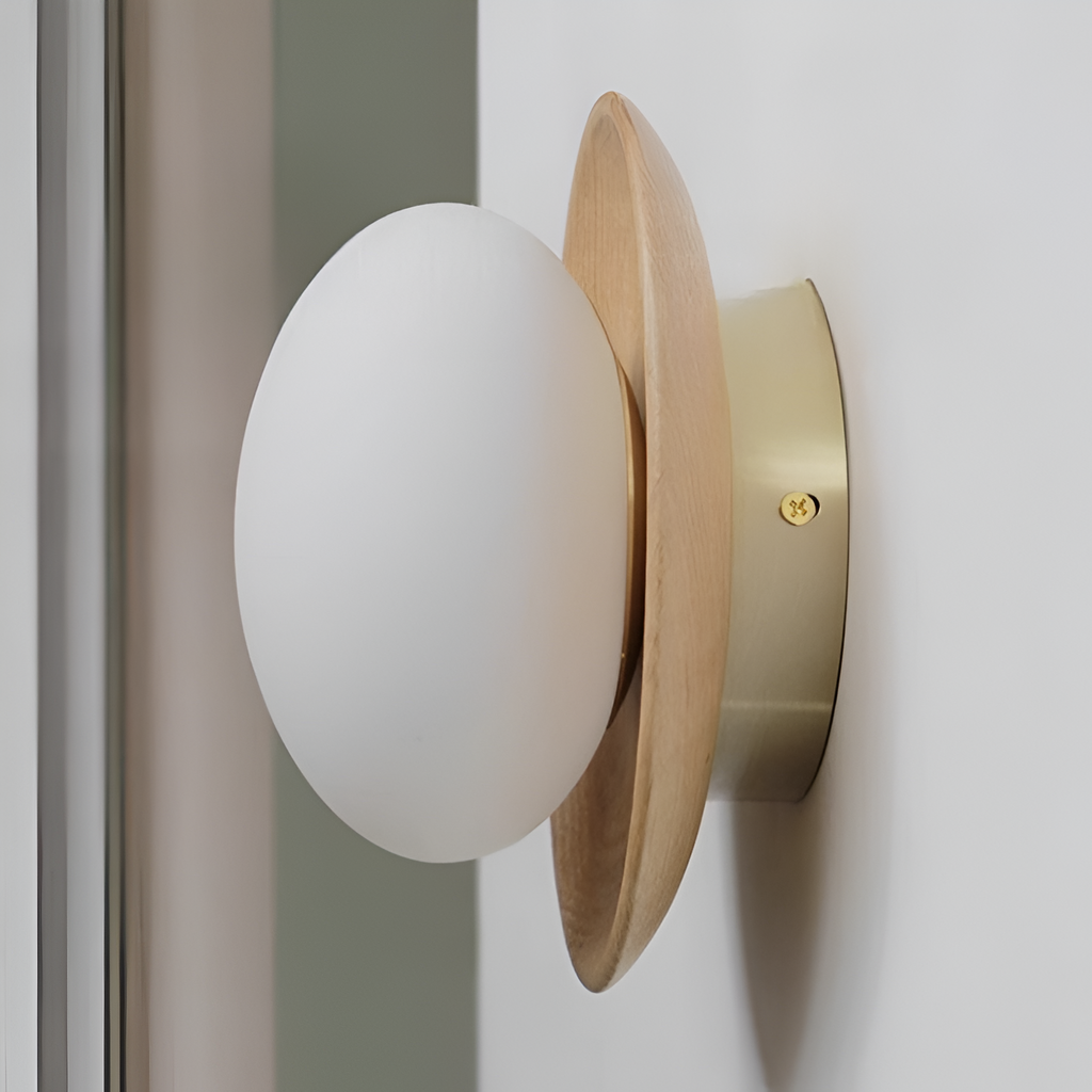 Casa Lumière Nordic Minimalist Houten Wandlamp - Warme LED Sfeerverlichting Woonkamer, Slaapkamer & Hal