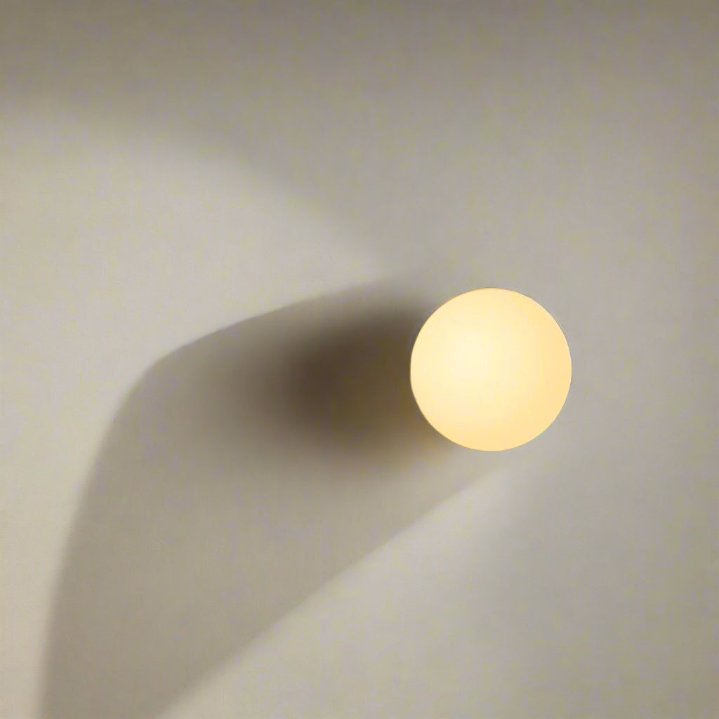 Casa Lumière Minimalistische Ronde Glazen Wandlamp - Opaal Glas & Zacht Diffuus Licht