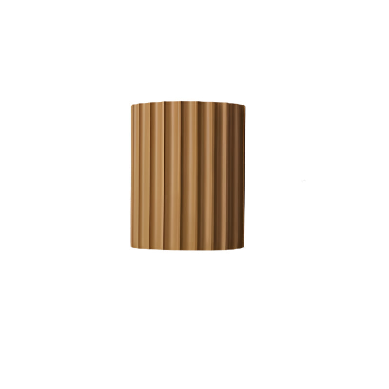 Casa Lumière Minimalistische Resin Wandlamp - Geribbelde Cilindervorm Up & Down Lamp