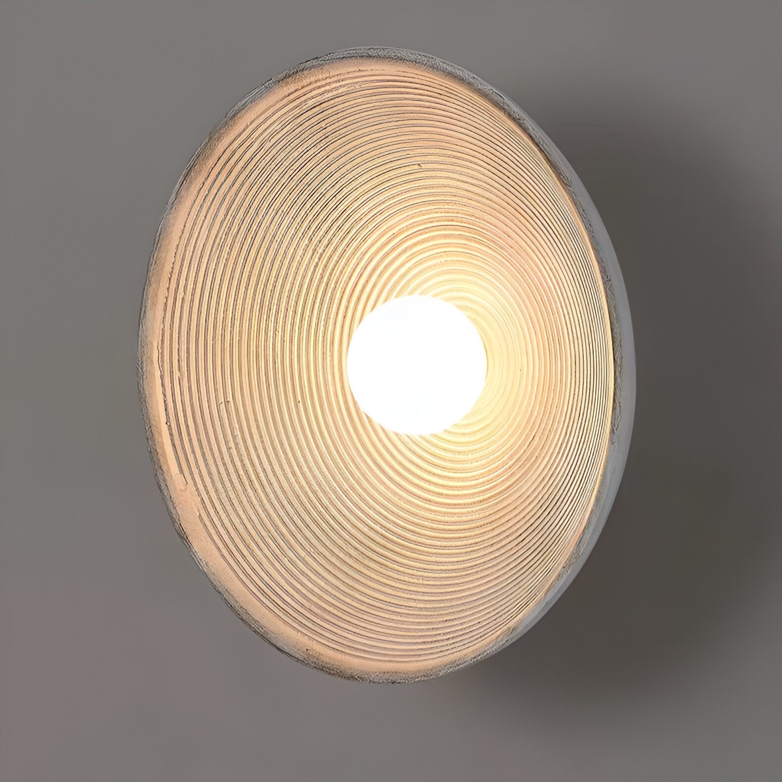 Casa Lumière Retro Ceramic Japandi Wandlamp - Rond Design, Resin Afwerking & Zacht LED Licht