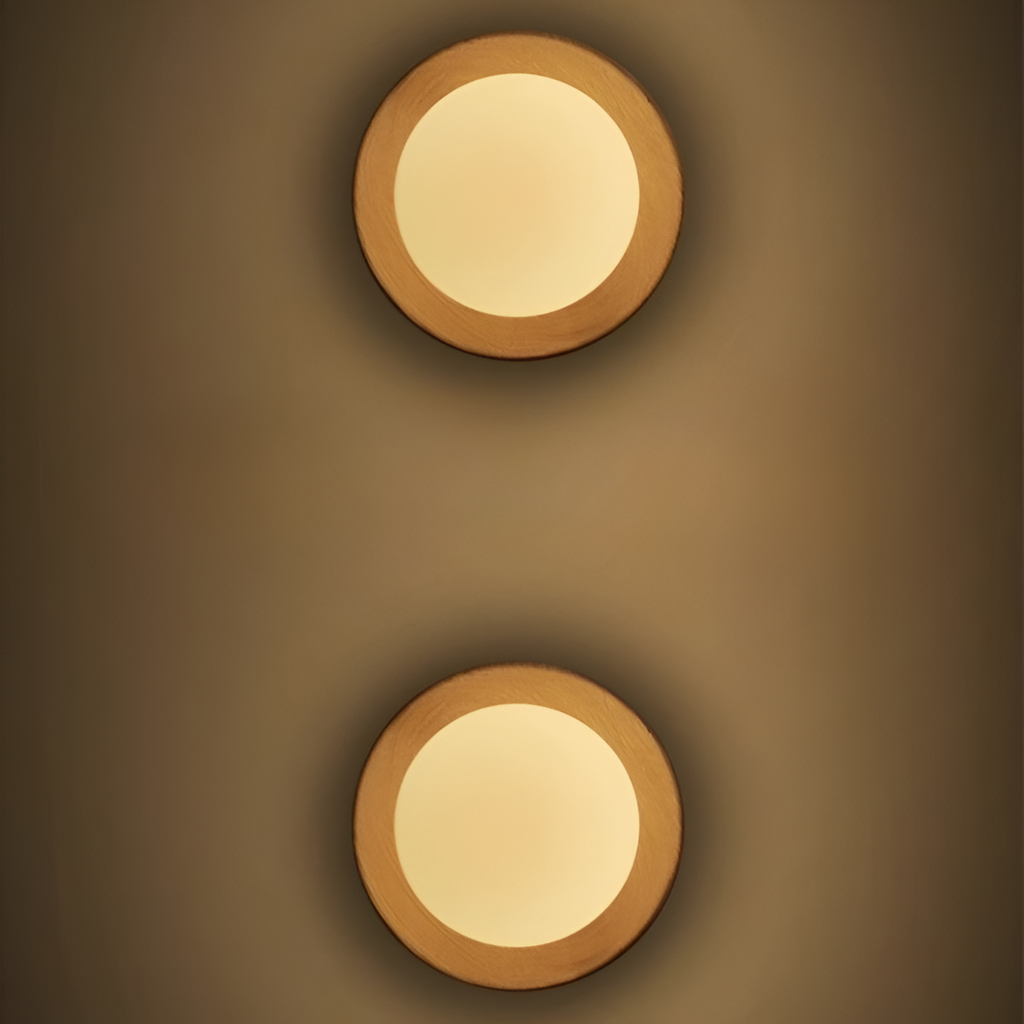 Casa Lumière Nordic Minimalist Houten Wandlamp - Warme LED Sfeerverlichting Woonkamer, Slaapkamer & Hal