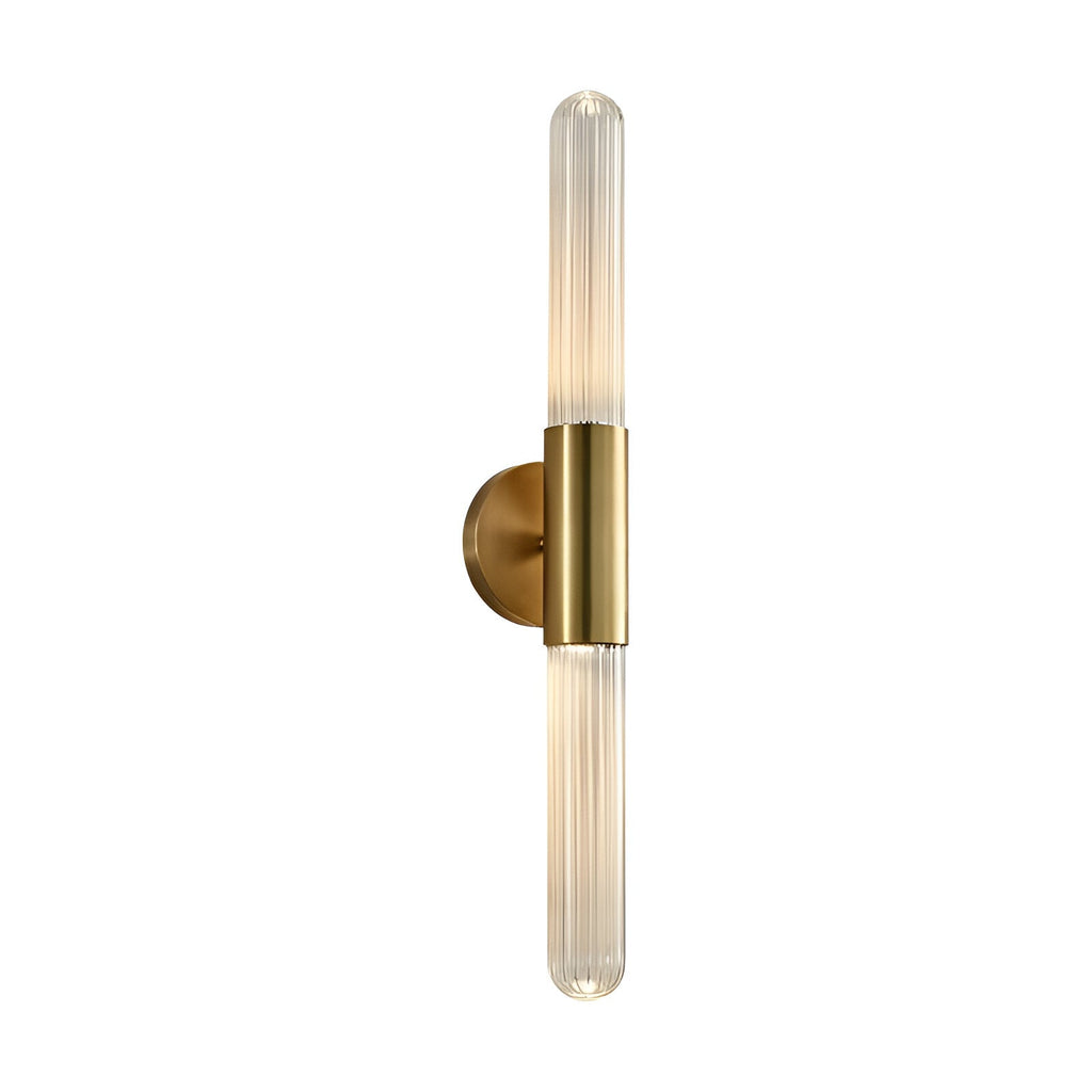 Casa Lumière Luxe Nordic Wandlamp - Geribbeld Glas & Metalen Houder