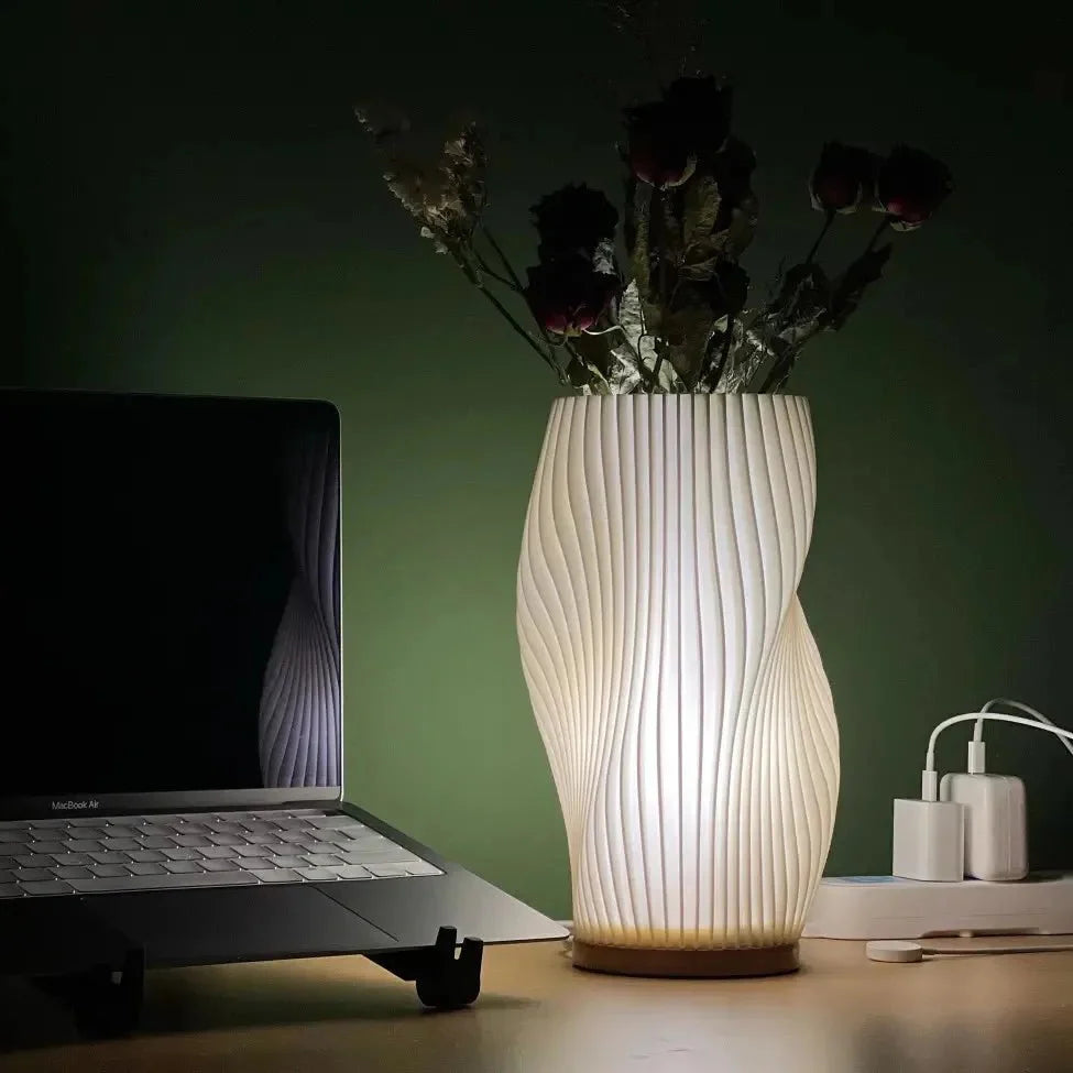Casa Lumière Serene Wavecrest Tafellamp met Warm Licht