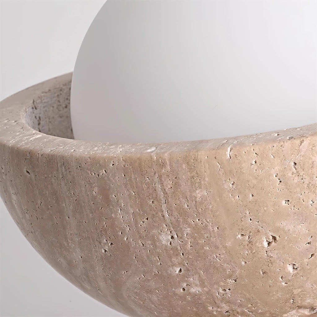 Casa Lumière Travertine Plafondlamp - Natuursteen Design Lamp