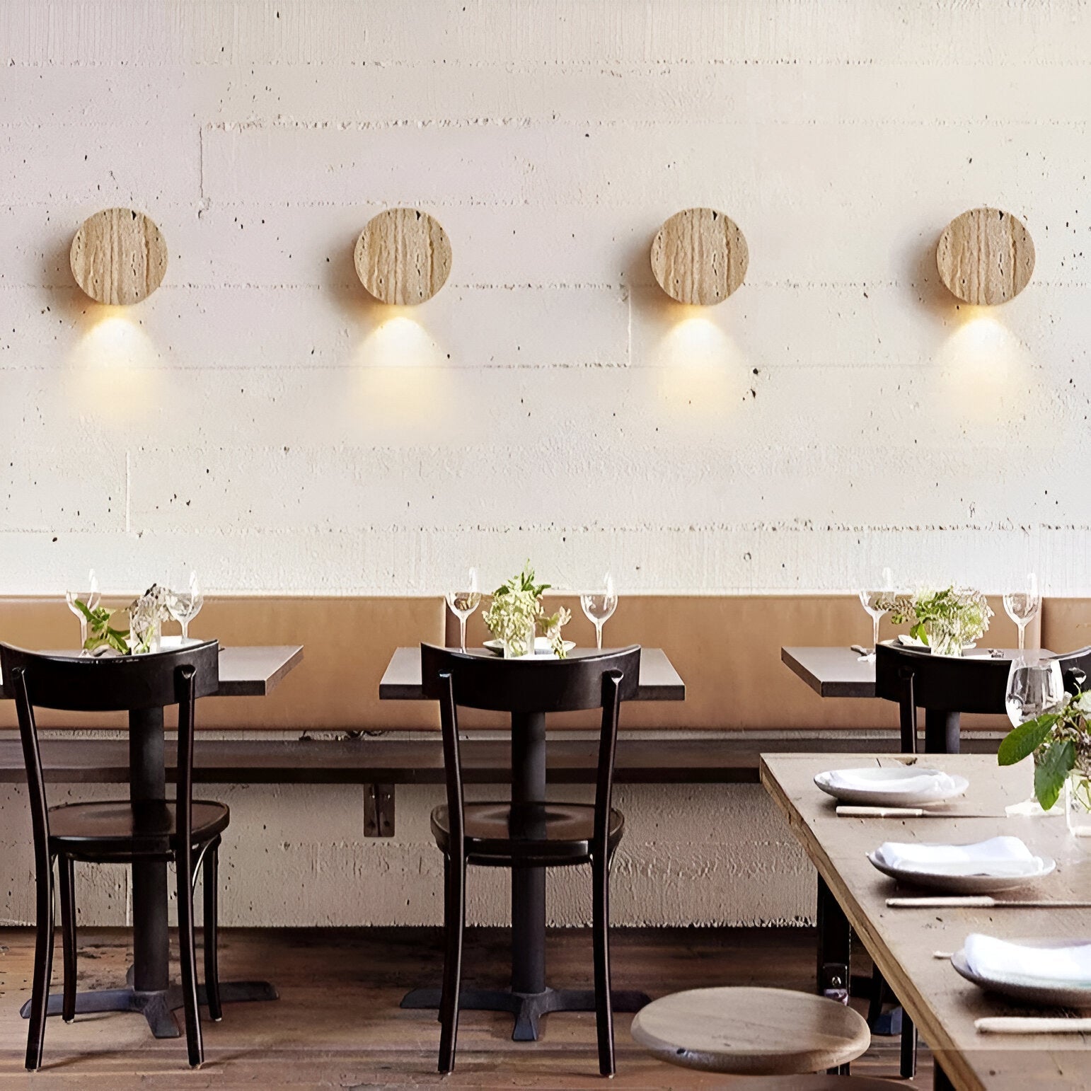 Casa Lumière Japanse Wabi-Sabi Travertine Wandlamp - Natuursteen, Warm Licht & Minimalistisch Design