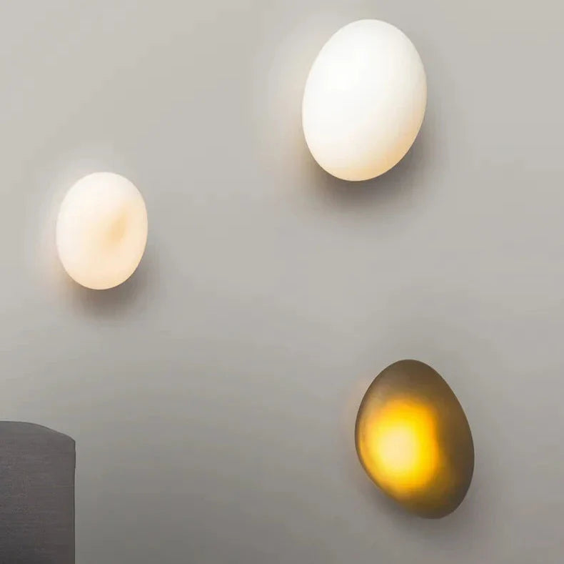 Casa Lumière Stained Cobblestone Glazen Wandlamp - Organische Design Wandverlichting