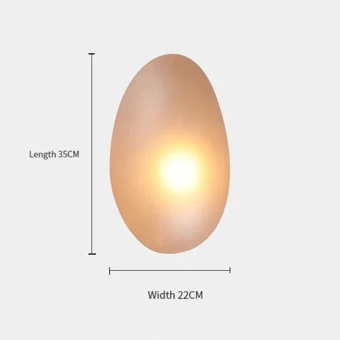 Casa Lumière Stained Cobblestone Glazen Wandlamp - Organische Design Wandverlichting