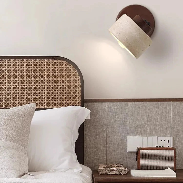 Casa Lumière Minimalistische Travertine Wandlamp - Richtbare Wandverlichting om te lezen of studeren