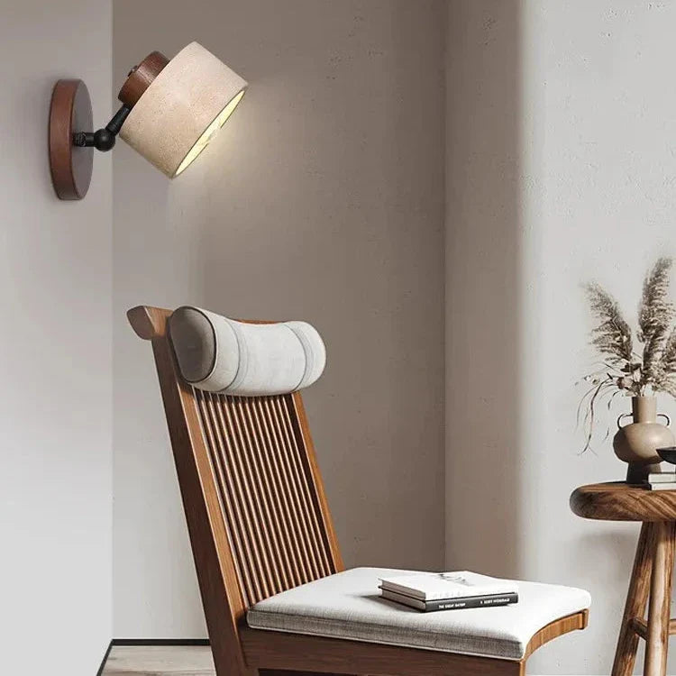 Casa Lumière Minimalistische Travertine Wandlamp - Richtbare Wandverlichting om te lezen of studeren