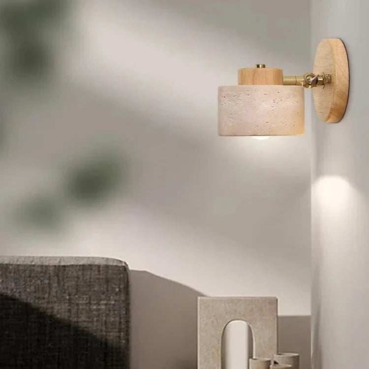 Casa Lumière Minimalistische Travertine Wandlamp - Richtbare Wandverlichting om te lezen of studeren