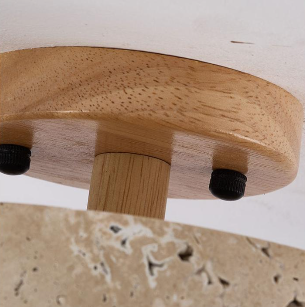 Casa Lumière Ronde Travertin Plafondlamp - Minimalistisch & Warm Design