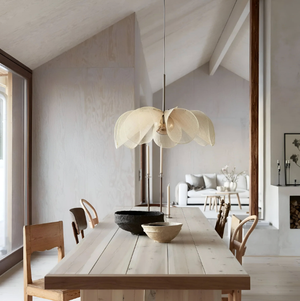 Casa Lumière Nordic Flower Hanglamp - Sculpturale Fabric Design Verlichting