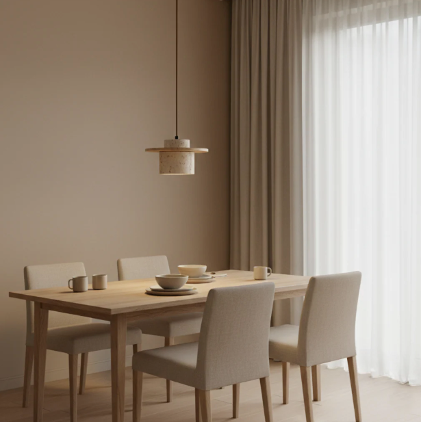 Casa Lumière Japanse Vintage Travertin Hanglamp - Zacht Sfeervol Licht