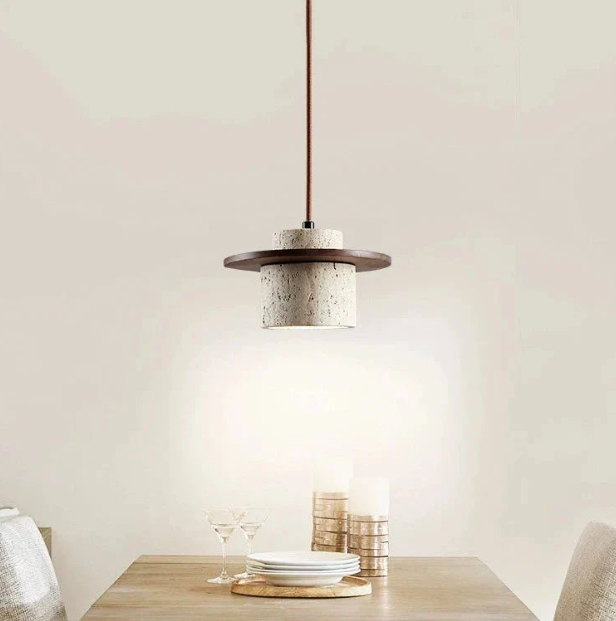 Casa Lumière Japanse Vintage Travertin Hanglamp - Zacht Sfeervol Licht