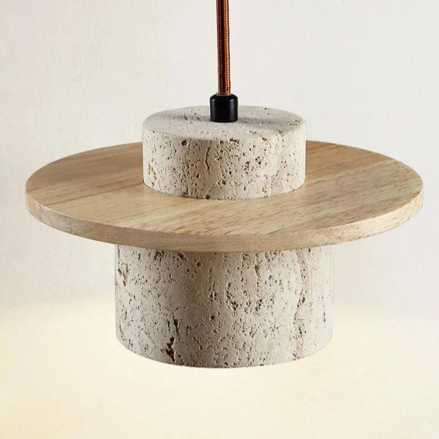 Casa Lumière Japanse Vintage Travertin Hanglamp - Zacht Sfeervol Licht