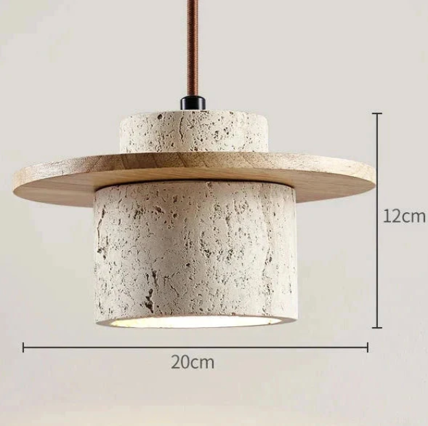 Casa Lumière Japanse Vintage Travertin Hanglamp - Zacht Sfeervol Licht
