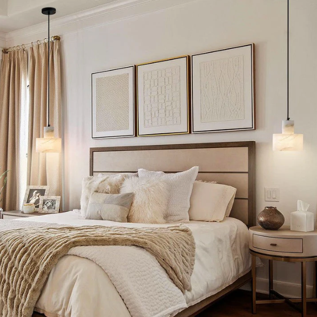 Casa Lumière Nordic Cylindrische Alabaster Hanglamp - Natuursteen verlichting