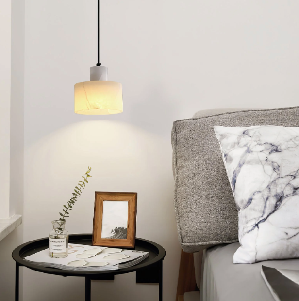 Casa Lumière Nordic Cylindrische Alabaster Hanglamp - Natuursteen verlichting