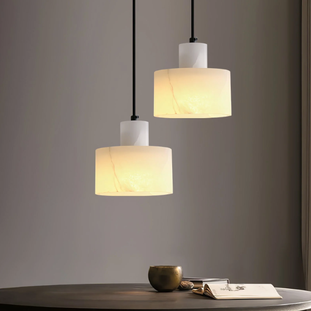 Casa Lumière Nordic Cylindrische Alabaster Hanglamp - Natuursteen verlichting