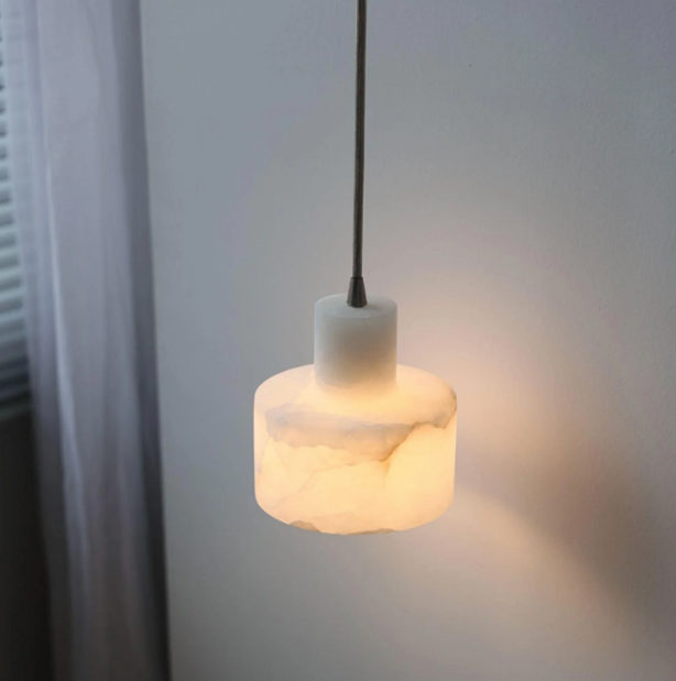 Casa Lumière Nordic Cylindrische Alabaster Hanglamp - Natuursteen verlichting