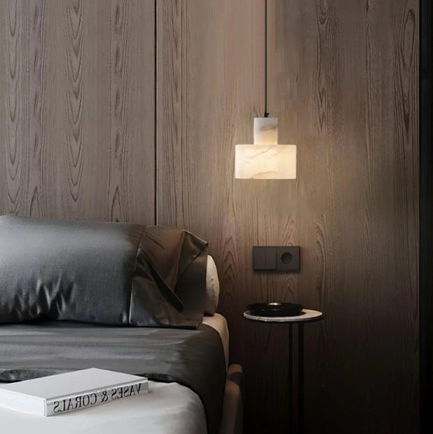 Casa Lumière Nordic Cylindrische Alabaster Hanglamp - Natuursteen verlichting