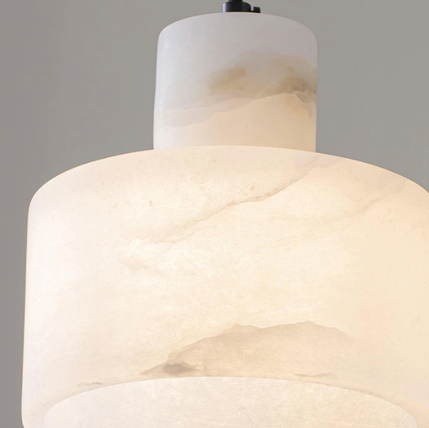 Casa Lumière Nordic Cylindrische Alabaster Hanglamp - Natuursteen verlichting