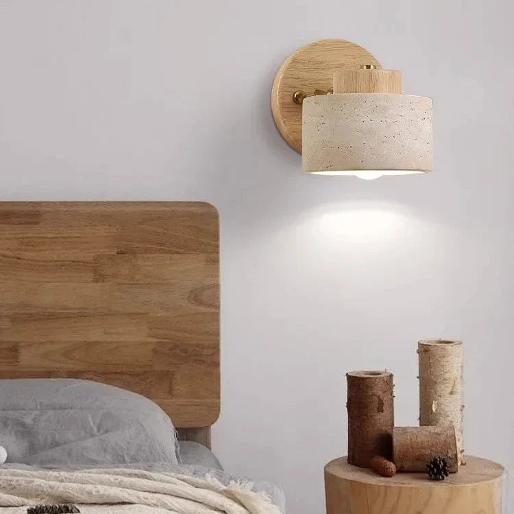 Casa Lumière Minimalistische Travertine Wandlamp - Richtbare Wandverlichting om te lezen of studeren