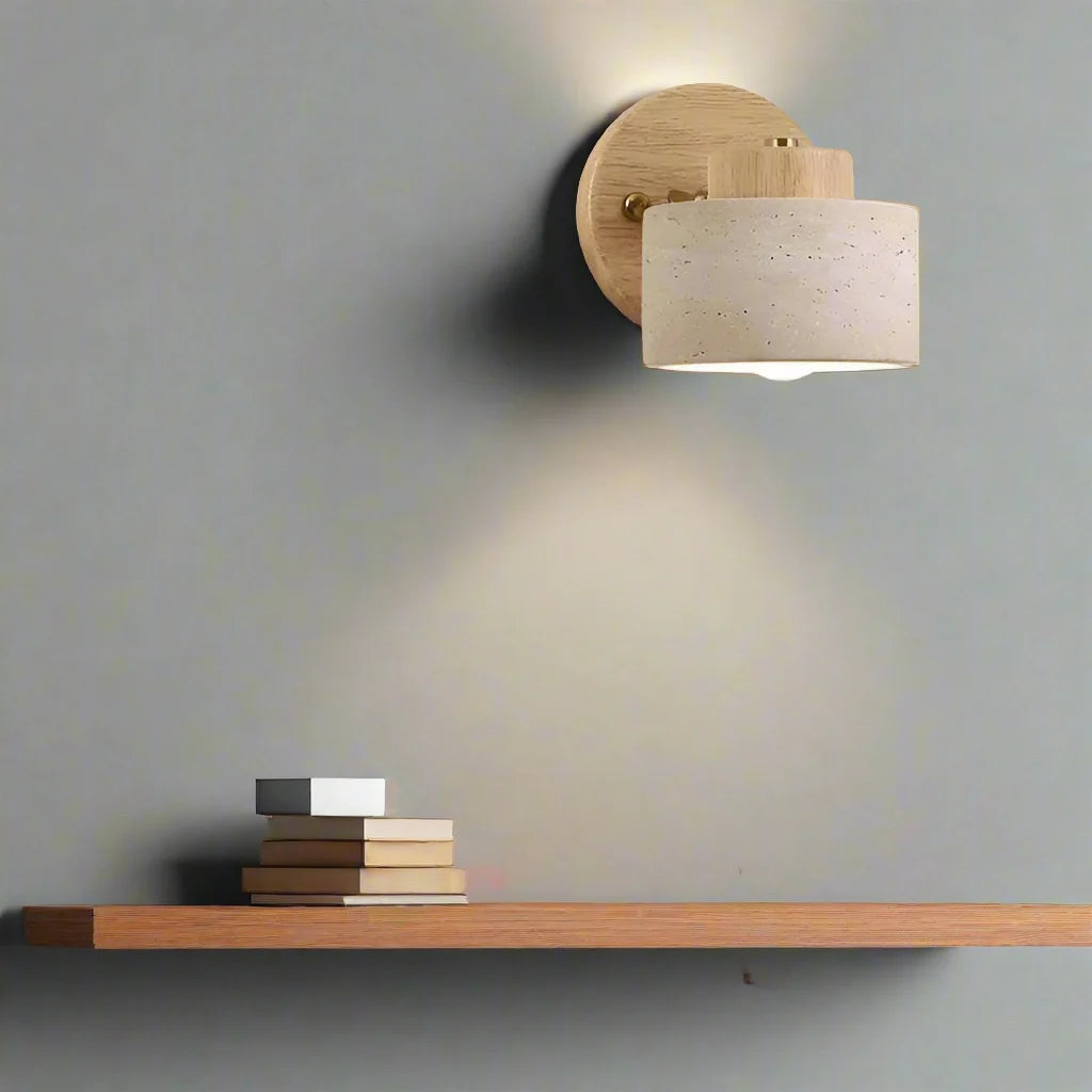 Casa Lumière Minimalistische Travertine Wandlamp - Richtbare Wandverlichting om te lezen of studeren
