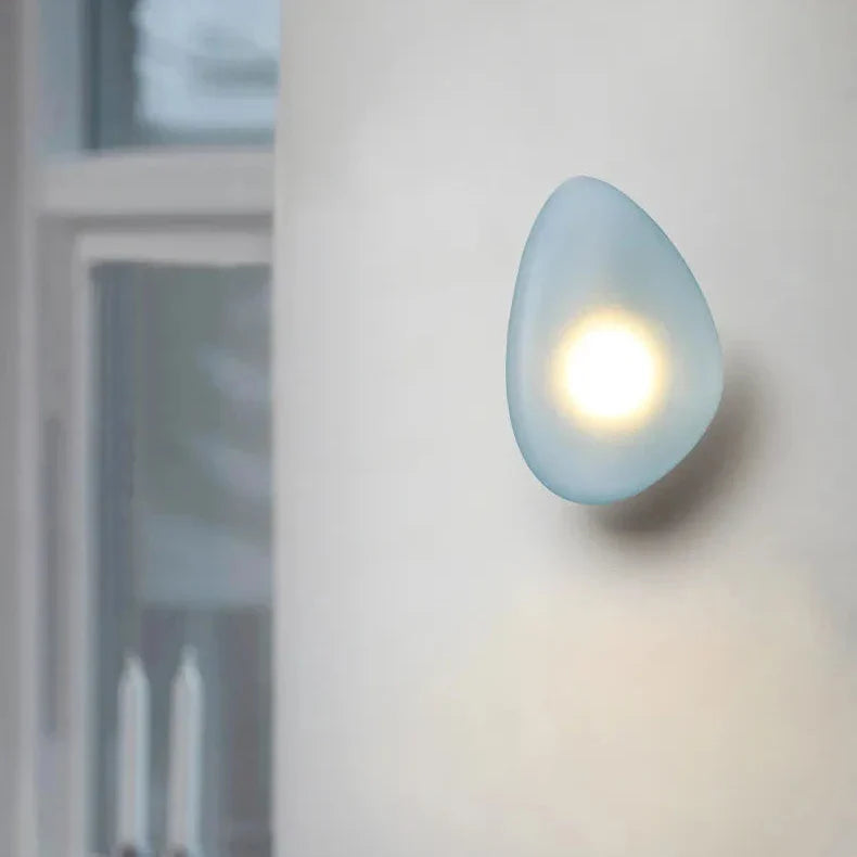 Casa Lumière Stained Cobblestone Glazen Wandlamp - Organische Design Wandverlichting