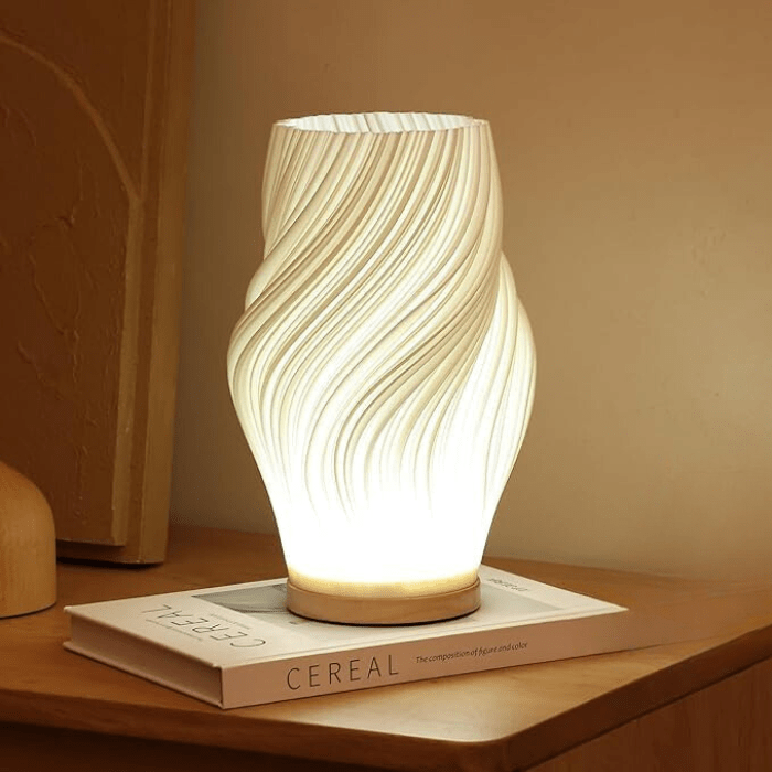 Casa Lumière Serene Wavecrest Tafellamp met Warm Licht