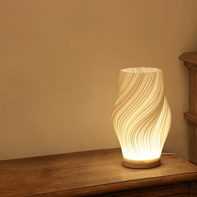 Casa Lumière Serene Wavecrest Tafellamp met Warm Licht