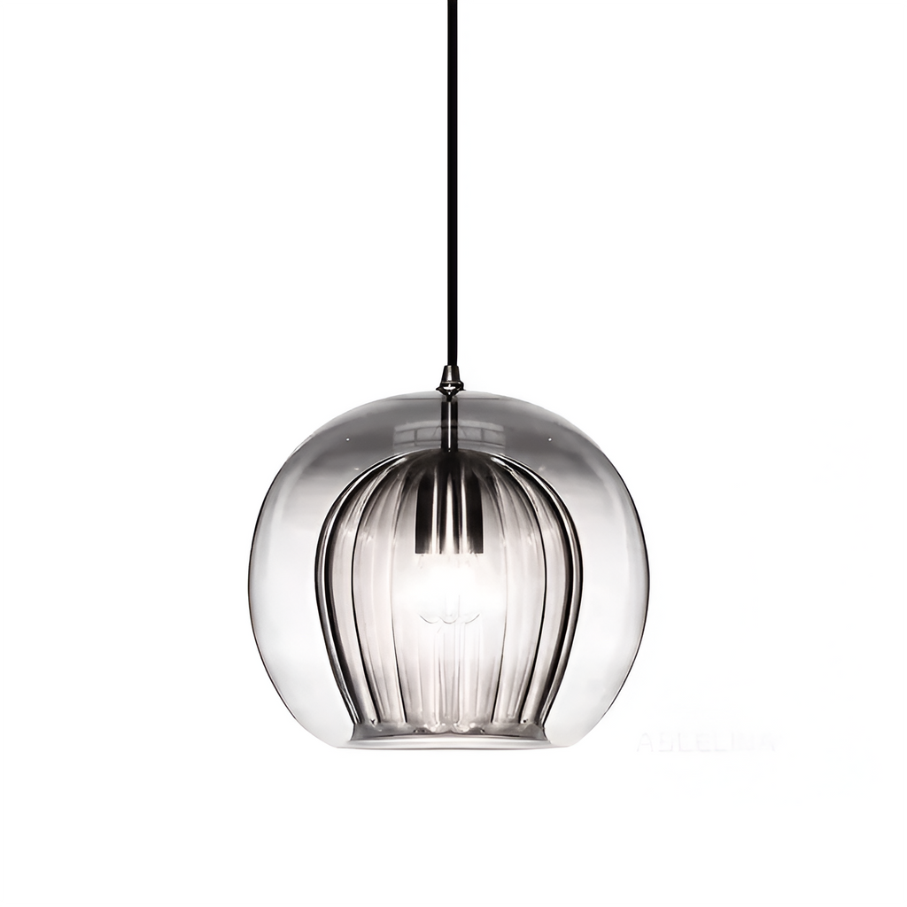 Casa Lumière Glazen Bol Hanglamp - Geribd Glas & Zachte Lichtspreiding