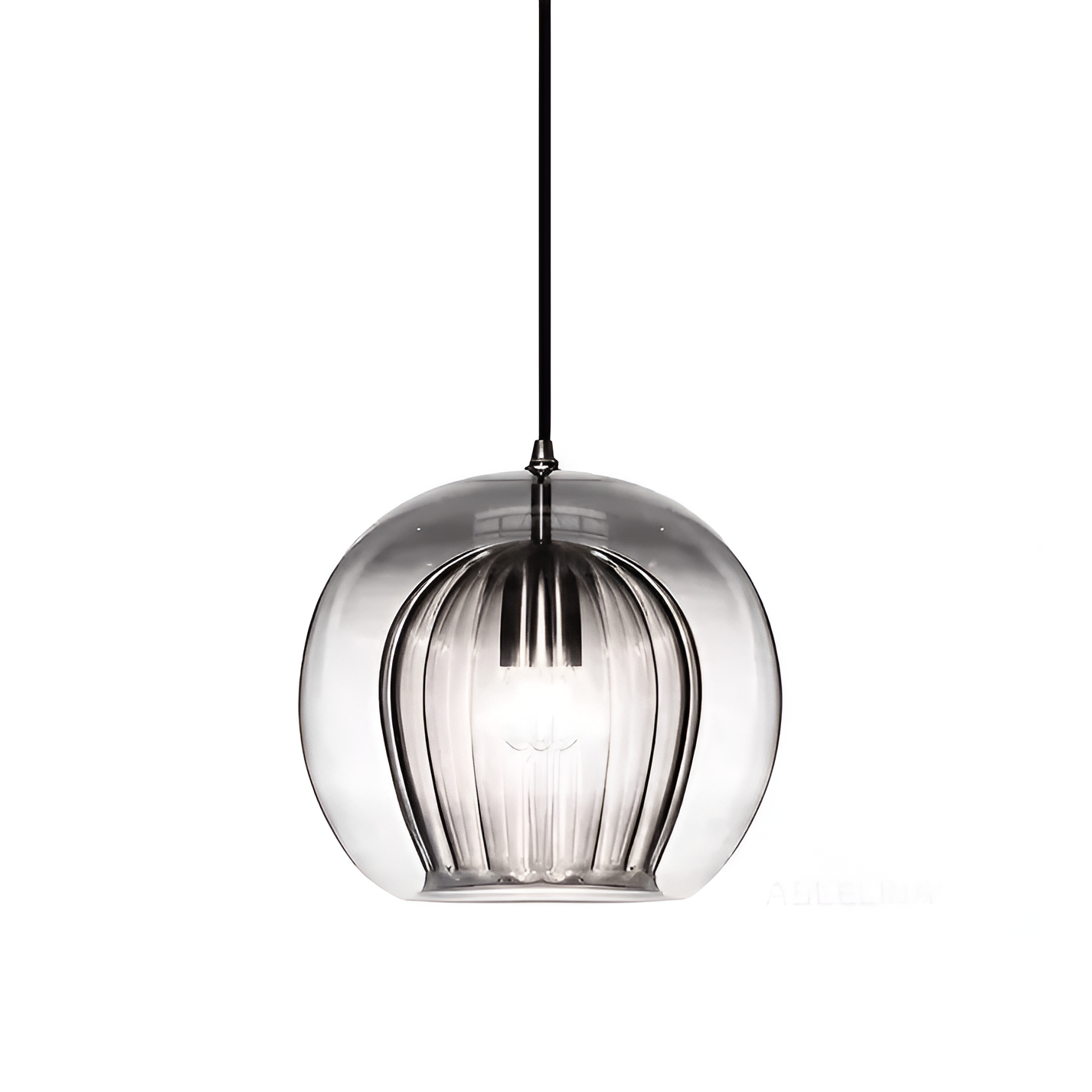 Casa Lumière Glazen Bol Hanglamp - Geribd Glas & Zachte Lichtspreiding