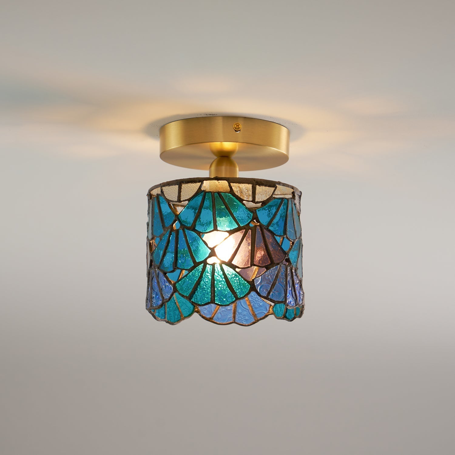 Casa Lumière Tiffany Plafondlamp - Sfeervol Glas Design
