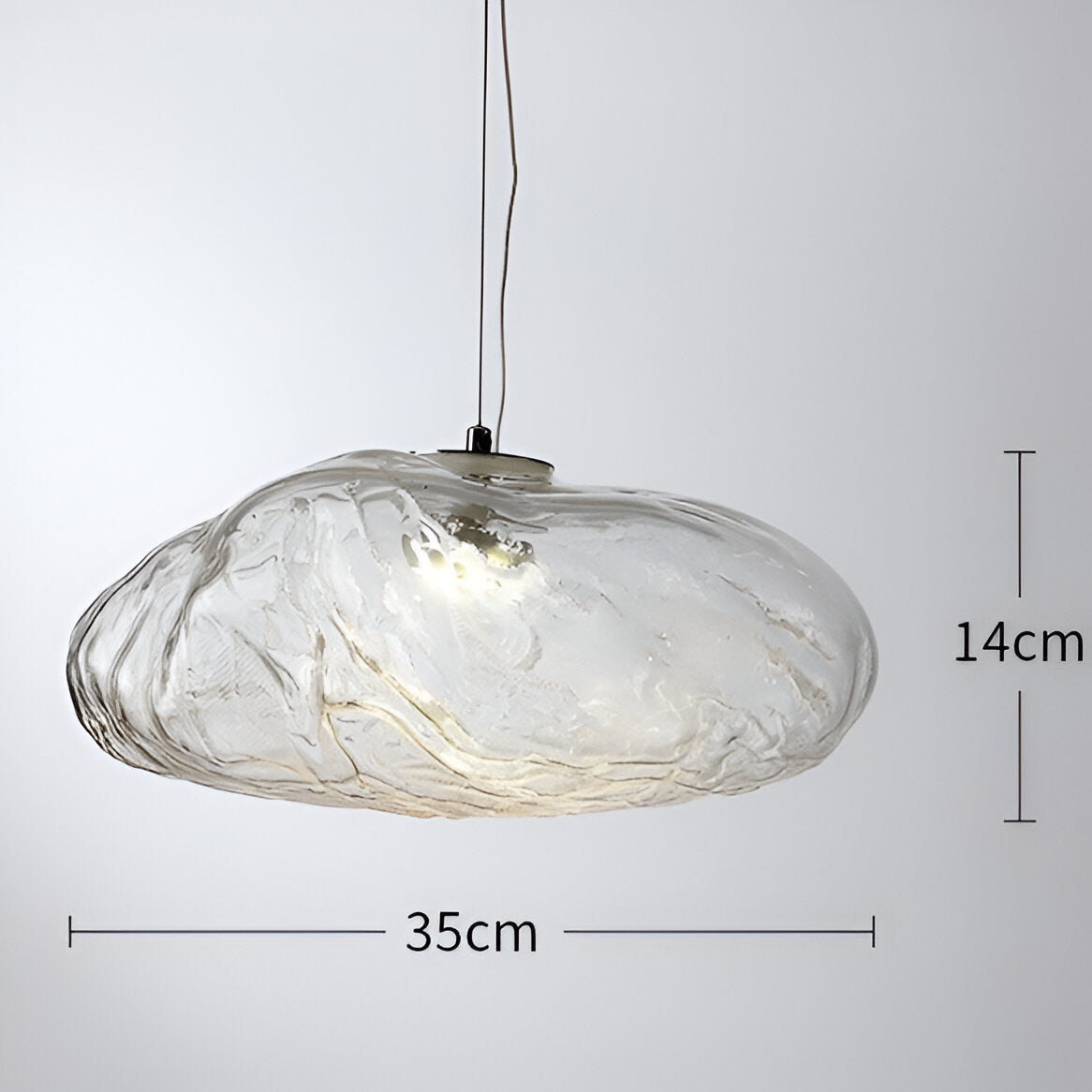 Casa Lumière Cloud Glas Hanglamp – Minimalistisch Design Woonkamer, Eetkamer & Slaapkamer
