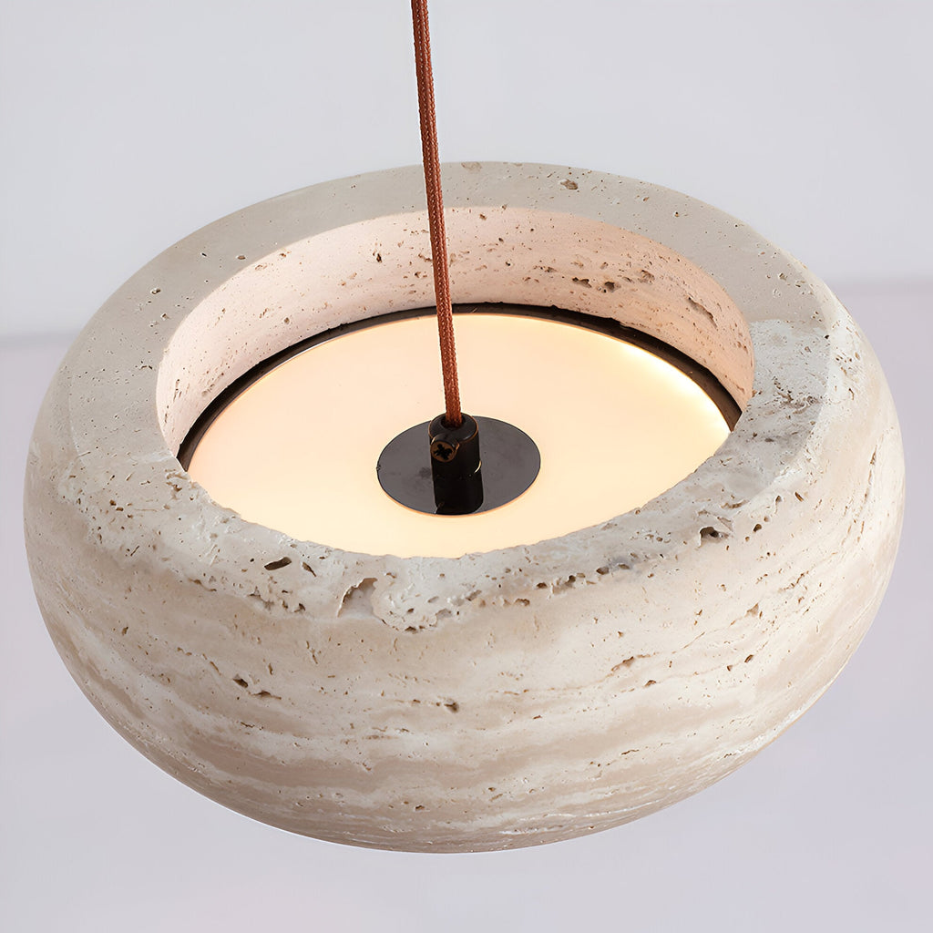 Casa Lumière Wabi-Sabi Travertine Hanglamp - Natuursteen Design Lamp