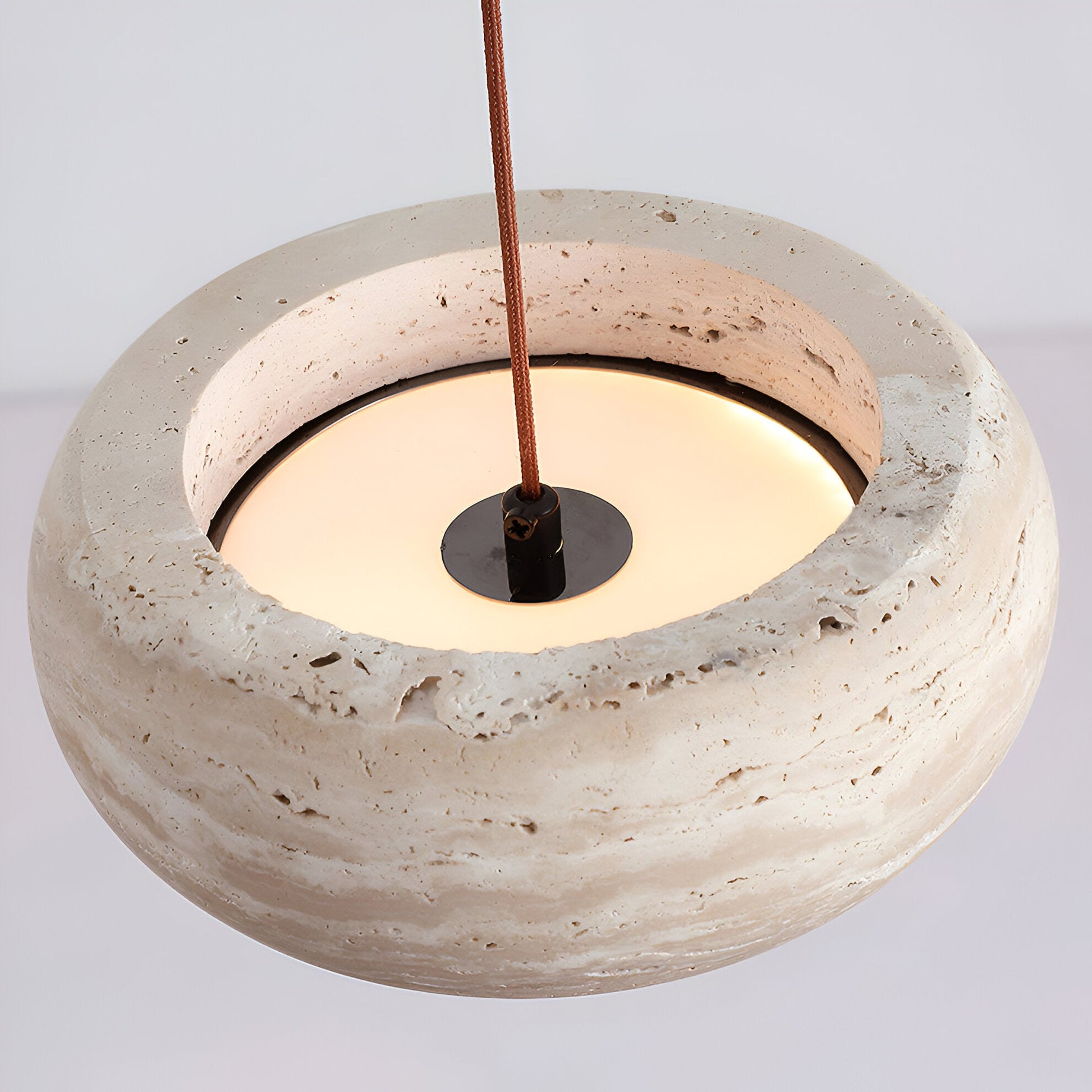 Casa Lumière Wabi-Sabi Travertine Hanglamp - Natuursteen Design Lamp