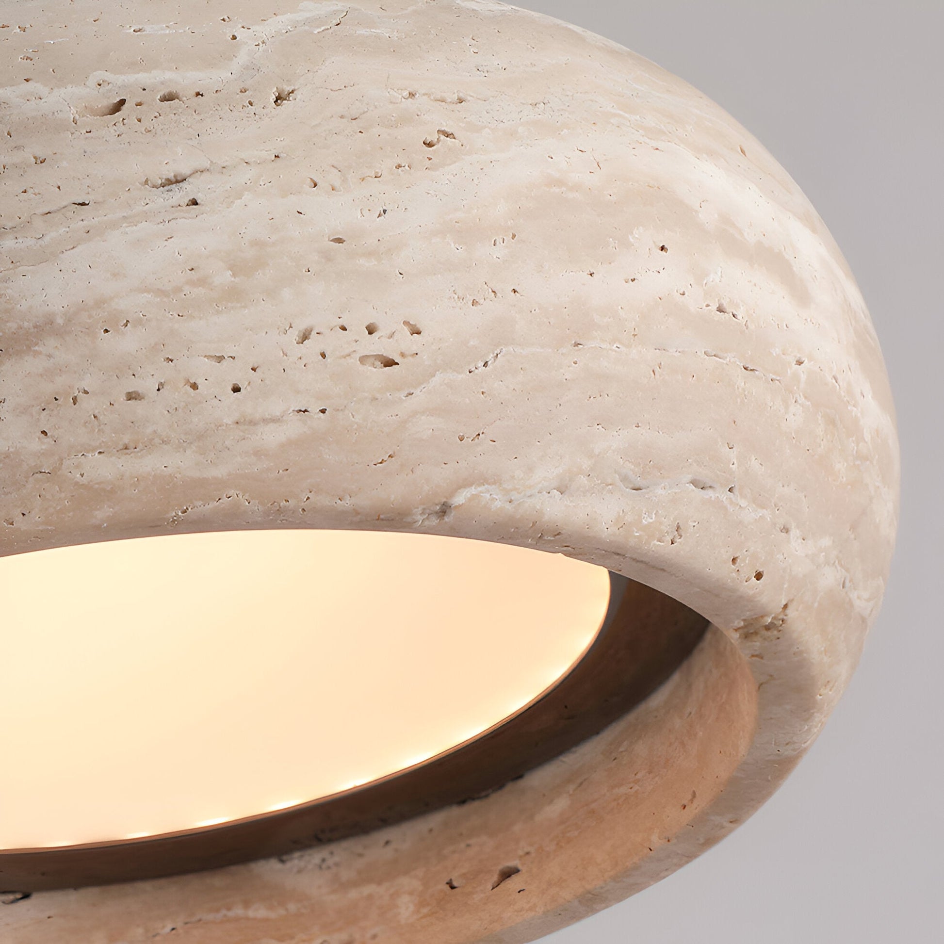 Casa Lumière Wabi-Sabi Travertine Hanglamp - Natuursteen Design Lamp