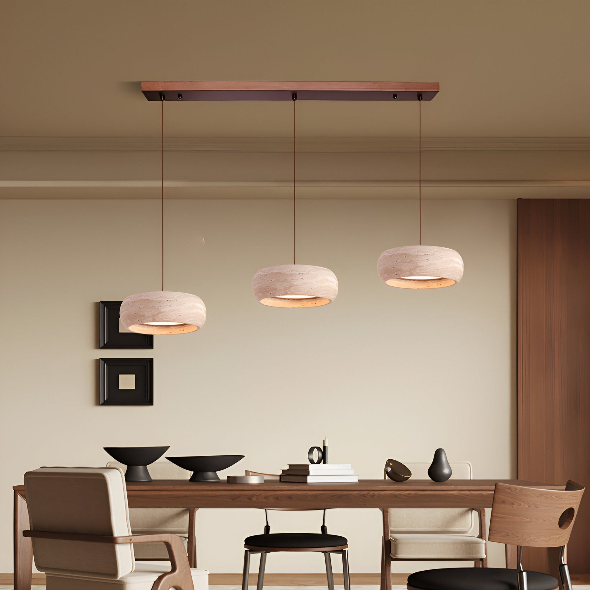 Casa Lumière Wabi-Sabi Travertine Hanglamp - Natuursteen Design Lamp