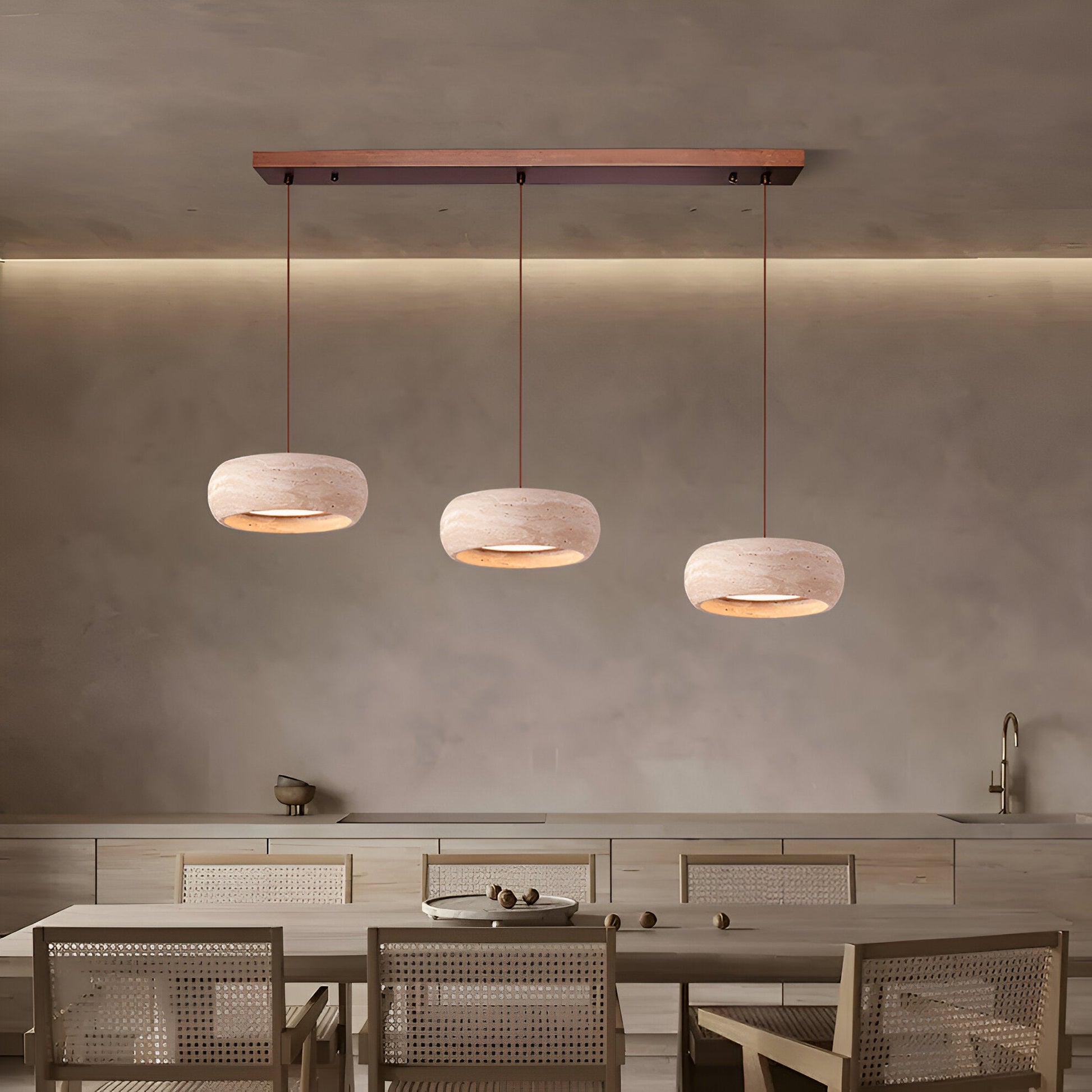 Casa Lumière Wabi-Sabi Travertine Hanglamp - Natuursteen Design Lamp