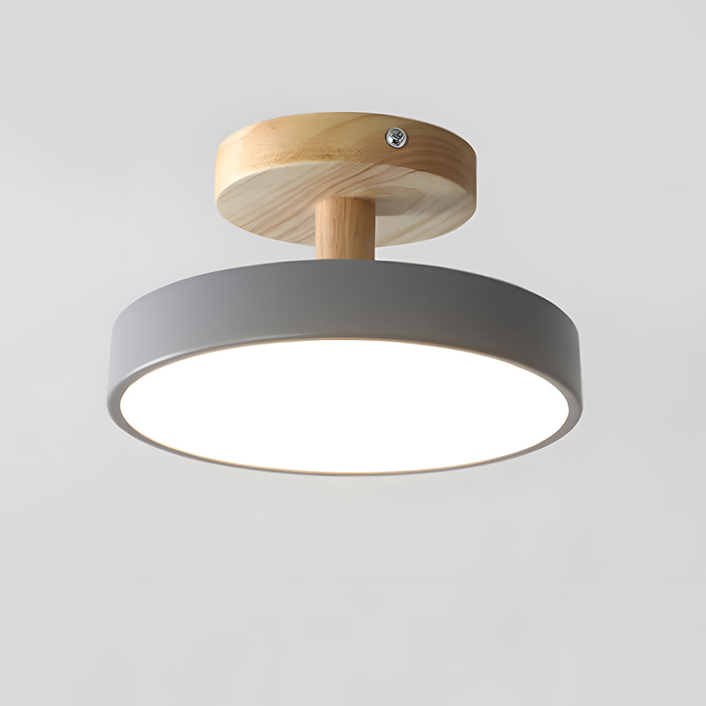 Casa Lumière LED Plafondlamp – Minimalistisch Design met Houten Accent