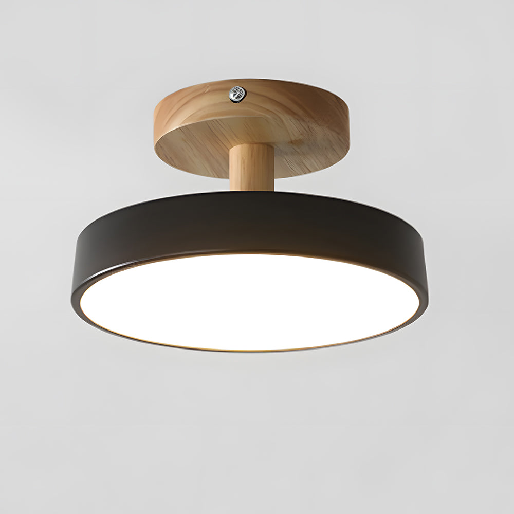 Casa Lumière LED Plafondlamp – Minimalistisch Design met Houten Accent