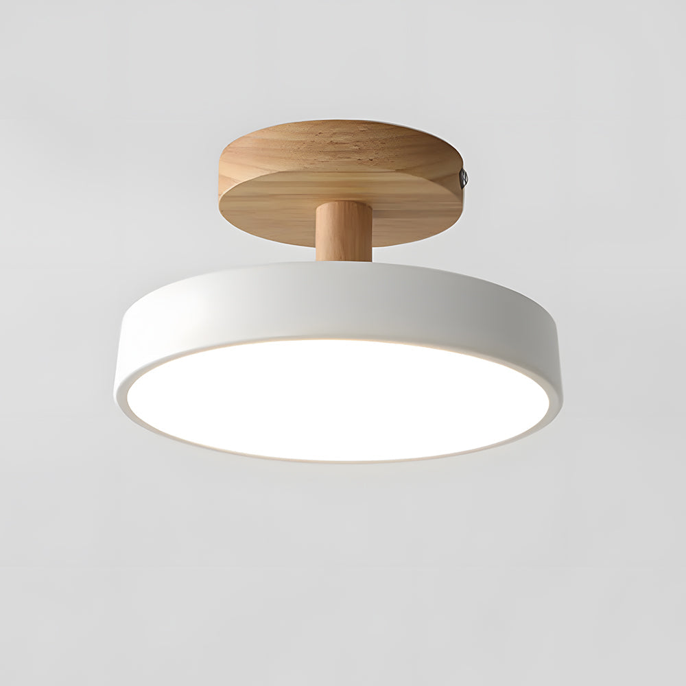 Casa Lumière LED Plafondlamp – Minimalistisch Design met Houten Accent