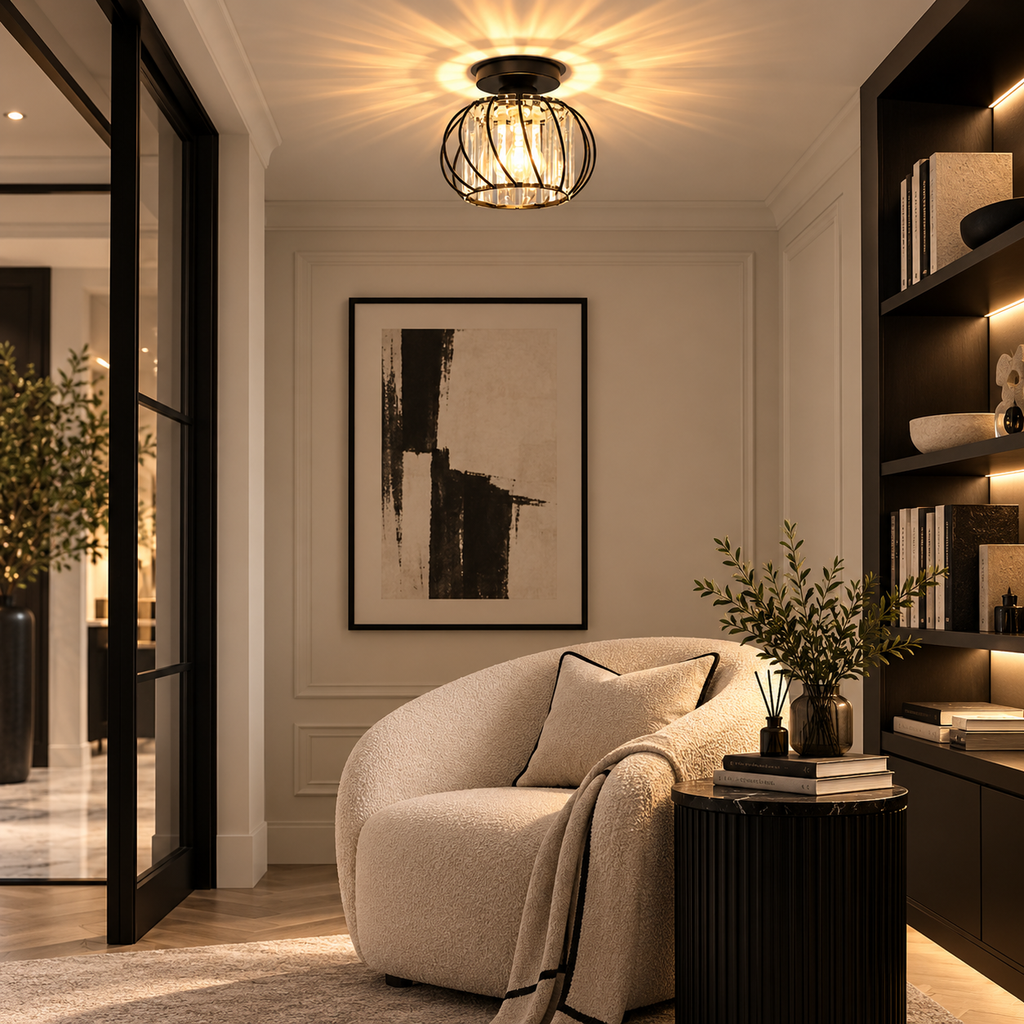 Casa Lumière Ceiling Light - Glass Lighting for Hallway & Living Space