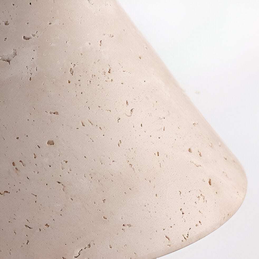Casa Lumière Travertine Wandlamp Kegelvorm - Natuurlijk Steen, Warm LED Licht & Minimalistisch Design
