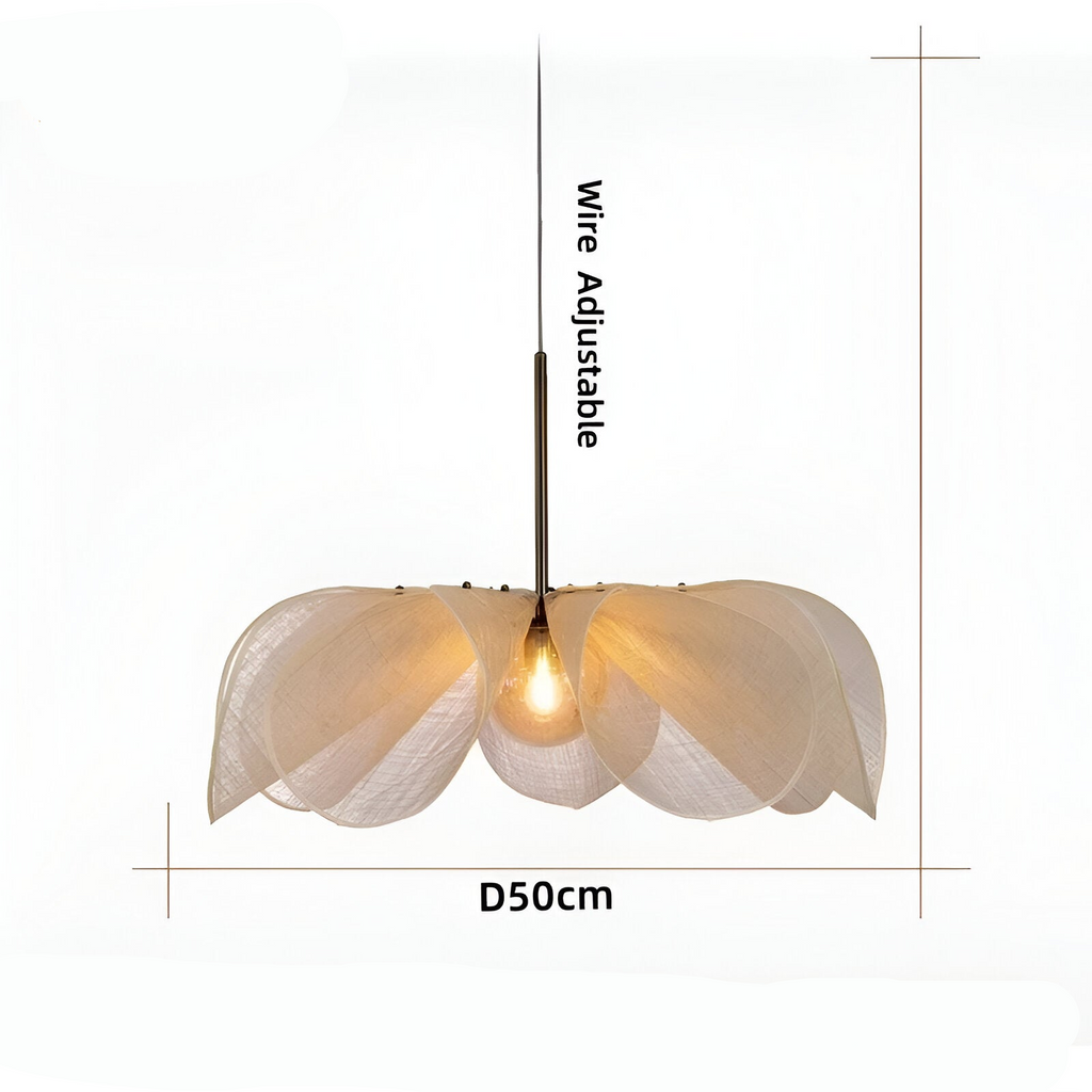 Casa Lumière Nordic Flower Hanglamp - Sculpturale Fabric Design Verlichting