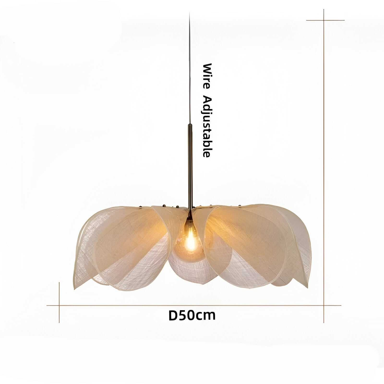 Casa Lumière Nordic Flower Hanglamp - Sculpturale Fabric Design Verlichting