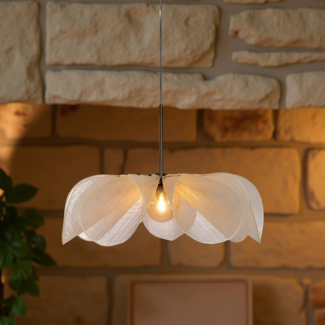 Casa Lumière Nordic Flower Hanglamp - Sculpturale Fabric Design Verlichting