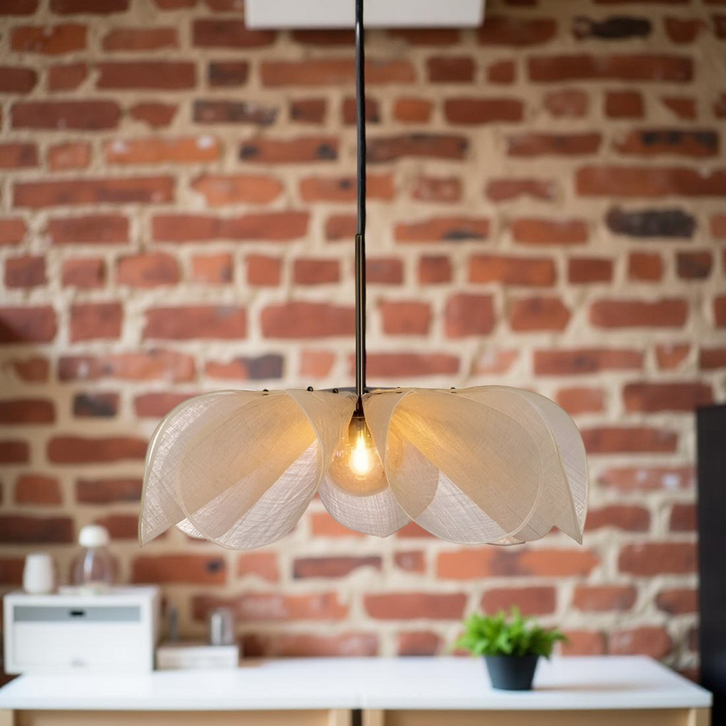 Casa Lumière Nordic Flower Hanglamp - Sculpturale Fabric Design Verlichting